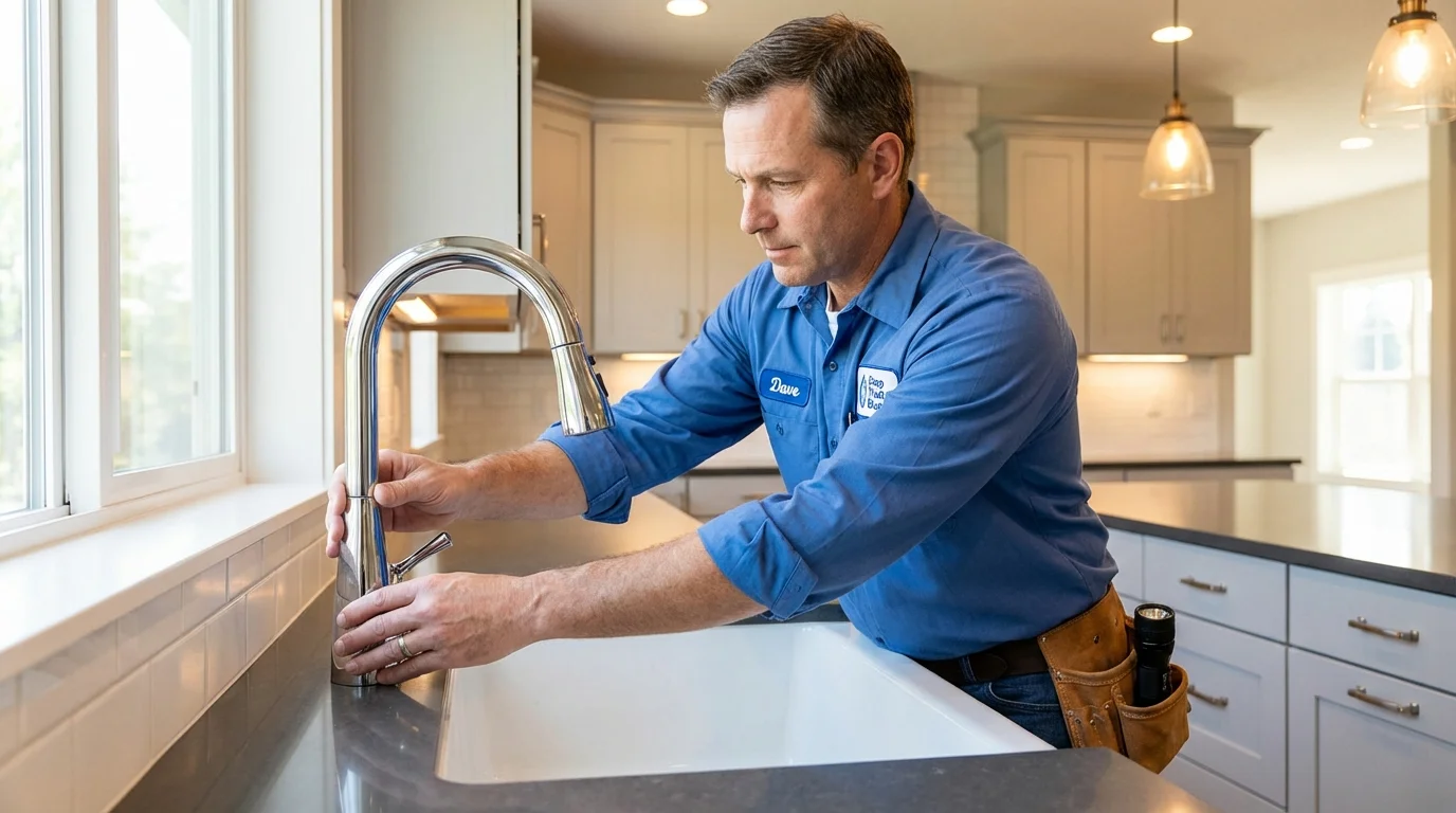 Kitchen faucet installation by Johns Plumbing LLC in Lampasas