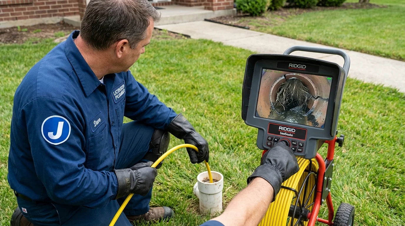 Sewer camera inspection being performed by Johns Plumbing LLC in Lampasas